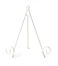 Large Swirl Plate Stand White