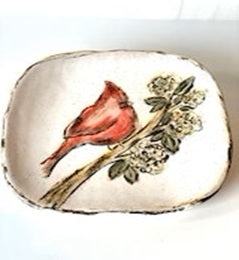 Etta B Pottery - Springtime Cardinal