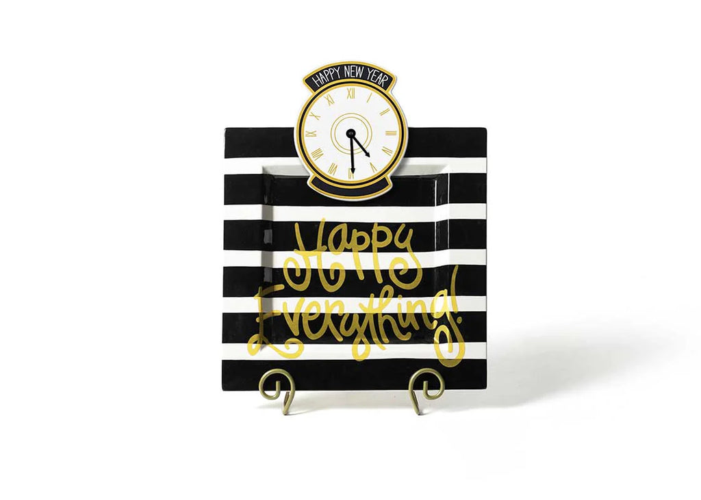 HE - Black Stripe Happy Everything Big Square Platter