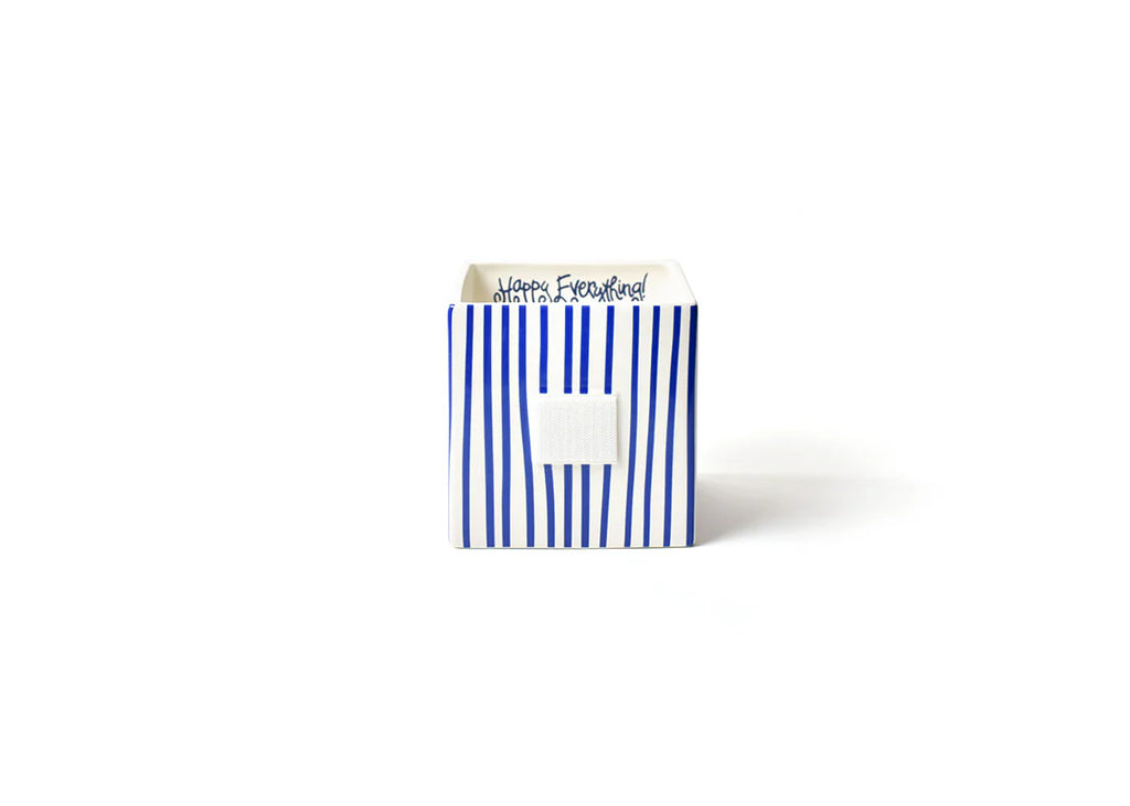 Indigo Skinny Stripe Mini Nesting Cube-Medium
