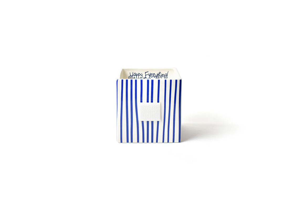 Indigo Skinny Stripe Mini Nesting Cube-Medium
