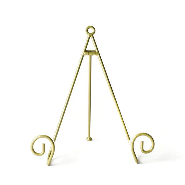 Large Swirl Plate Stand Gold