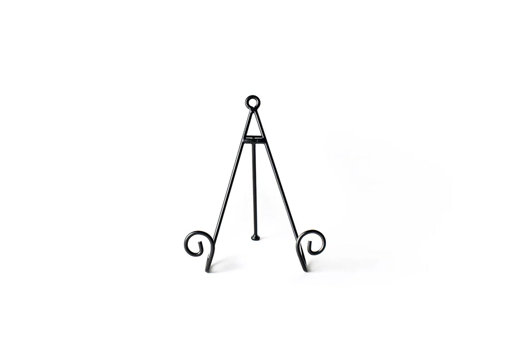 Medium Swirl Plate Stand Black