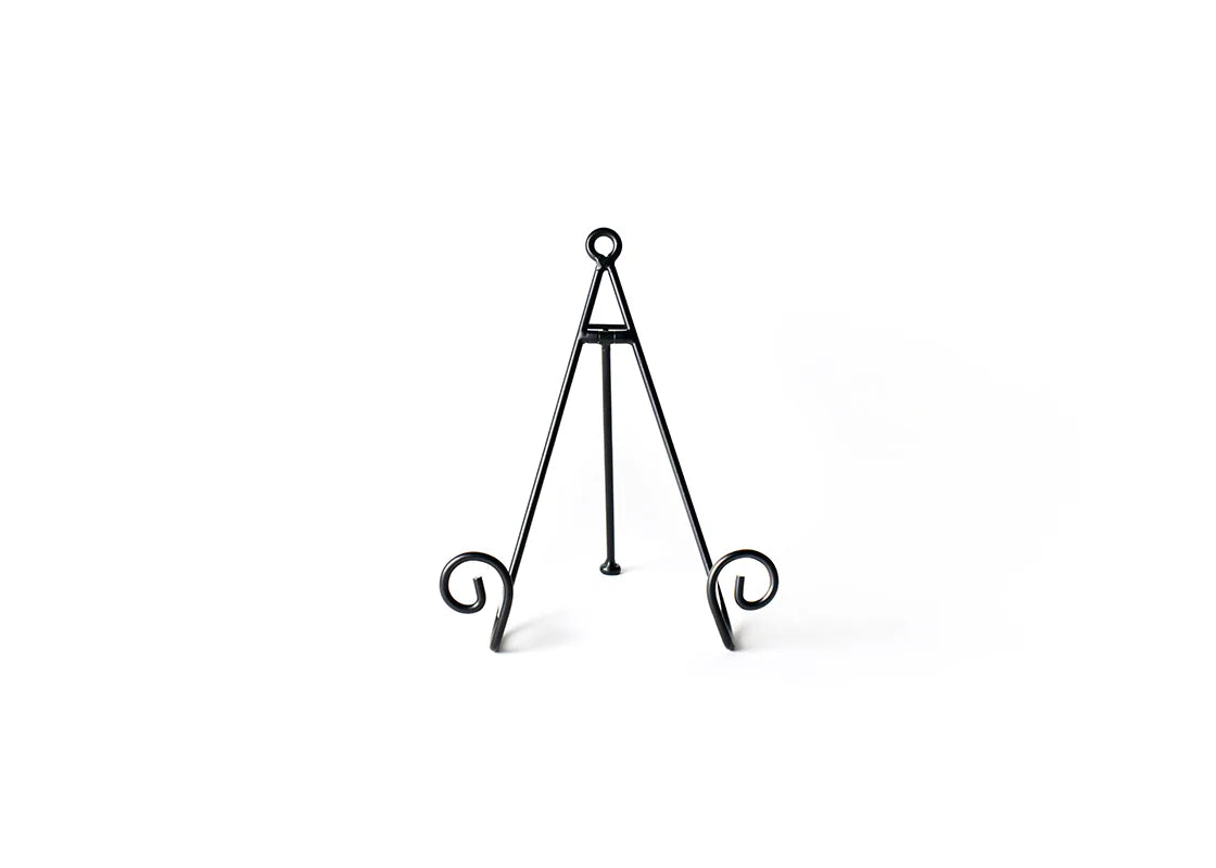 Medium Swirl Plate Stand Black