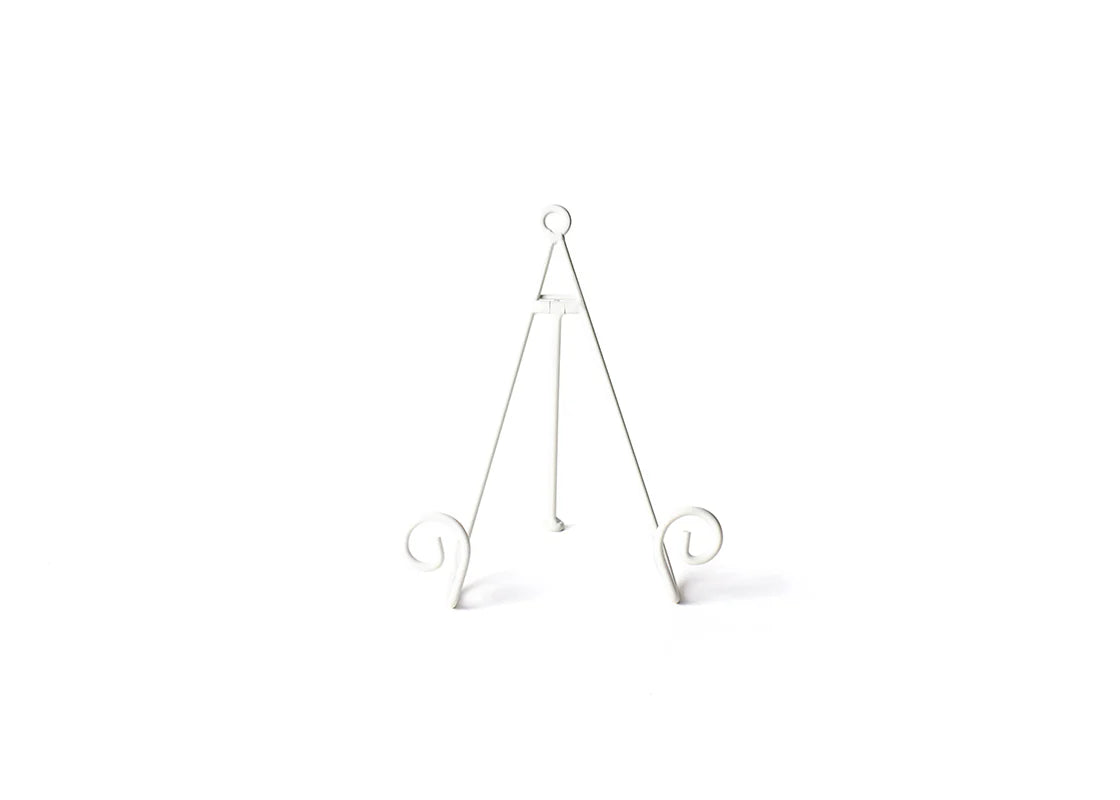 Medium Swirl Plate Stand White