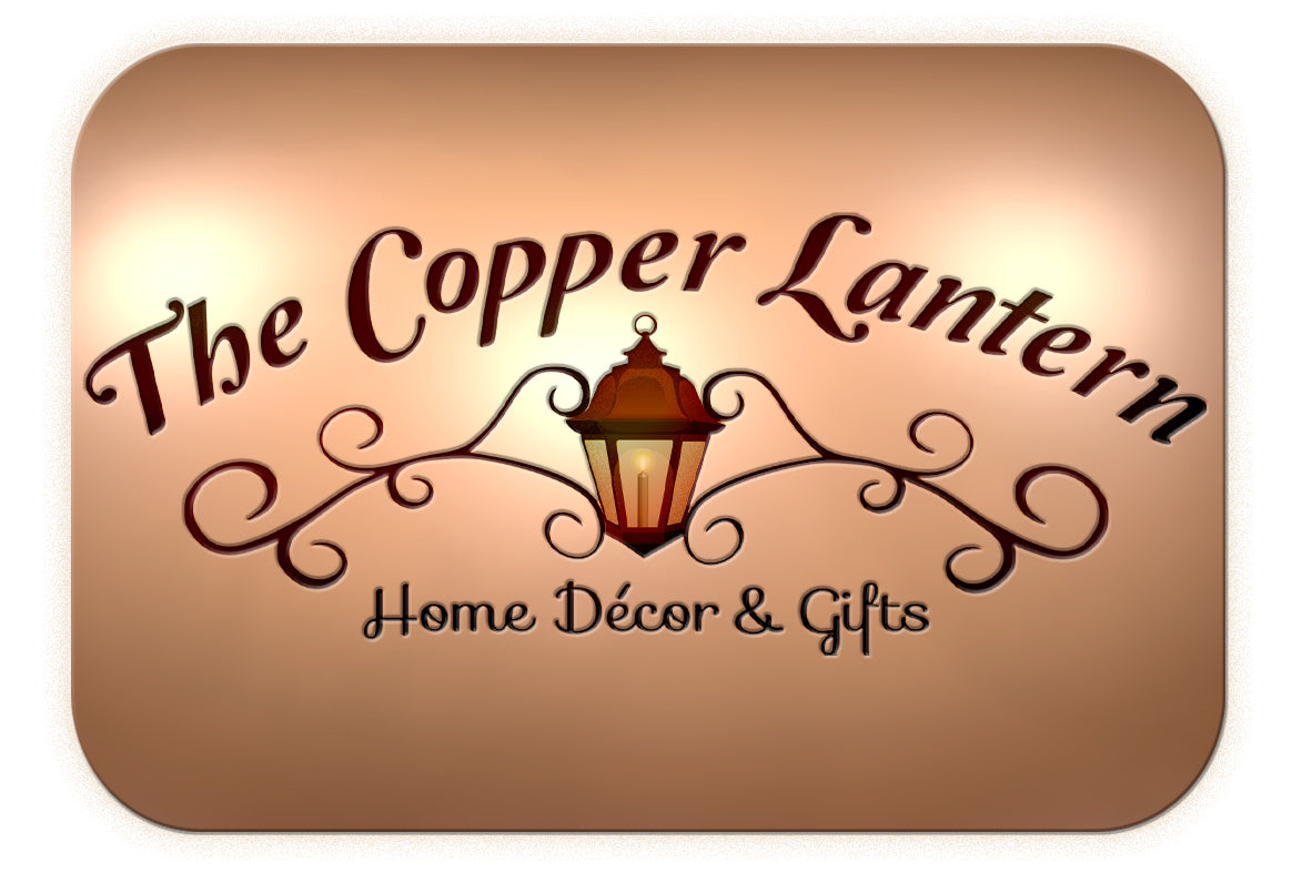 Logo of 'The Copper Lantern' with a copper background and lantern illustration.