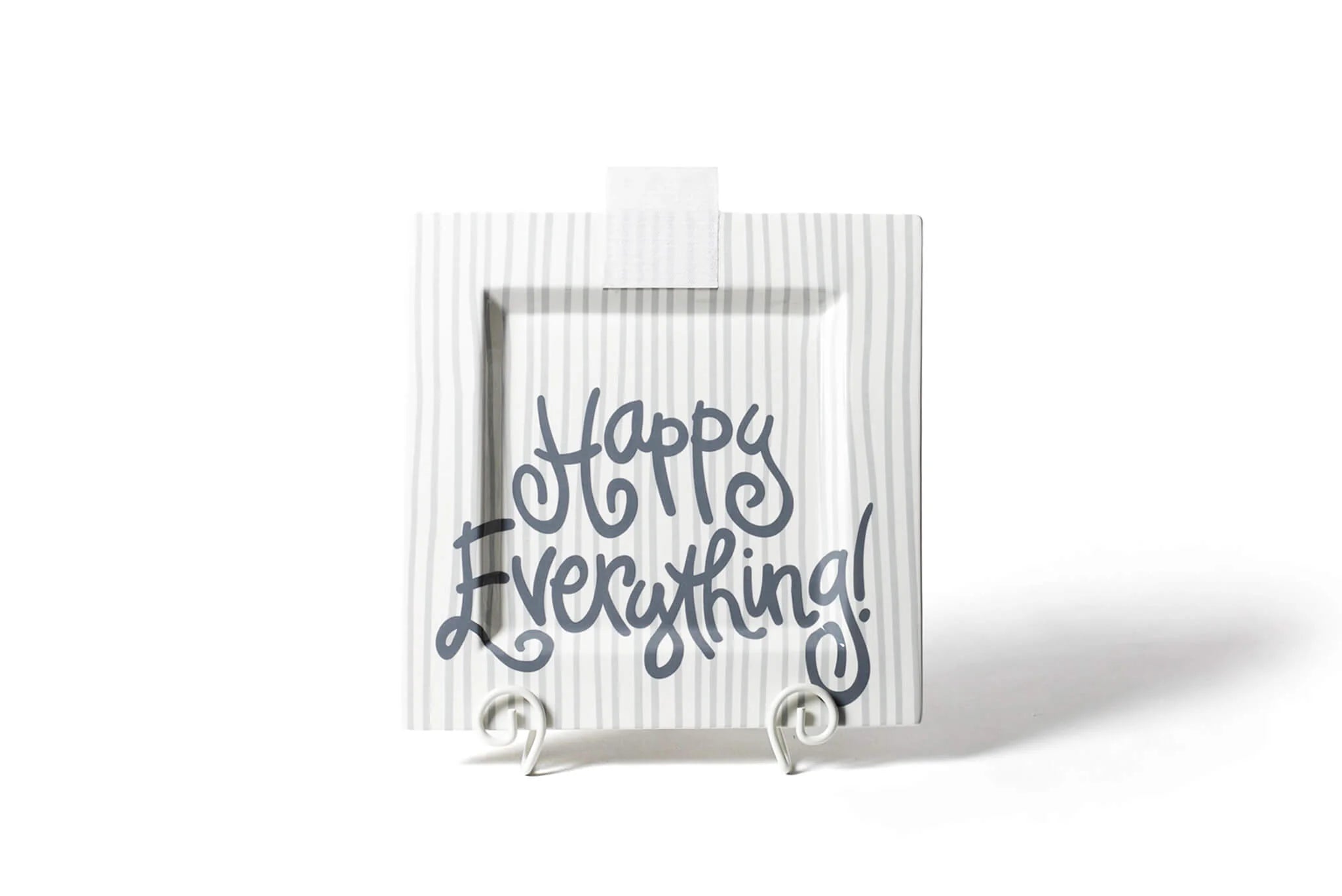 Stone Stripe Happy Everything Big Square Platter