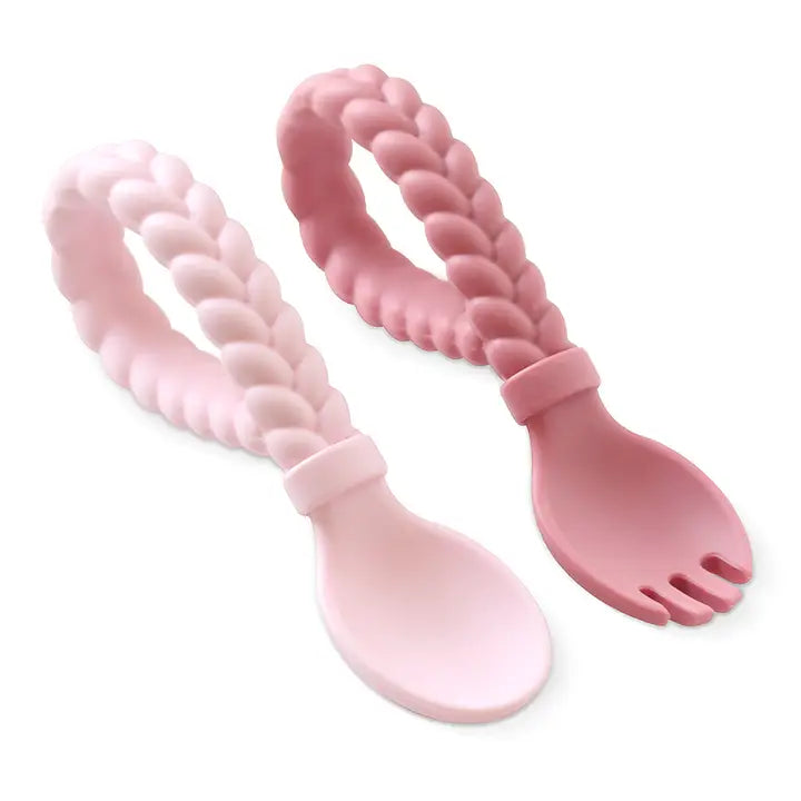 Sweetie Spoons™ Spoon  & Fork Set | Pink