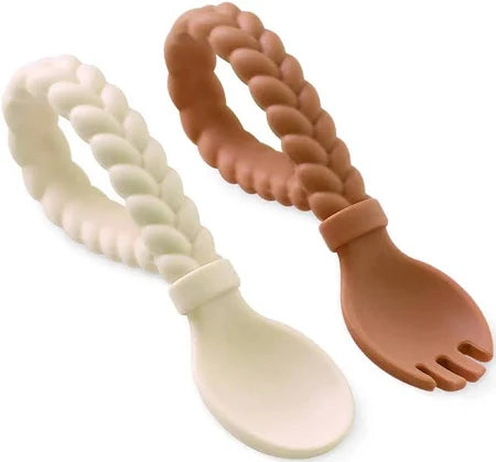 Sweetie Spoons™ Spoon + Fork Set | Buttercream + Toffee