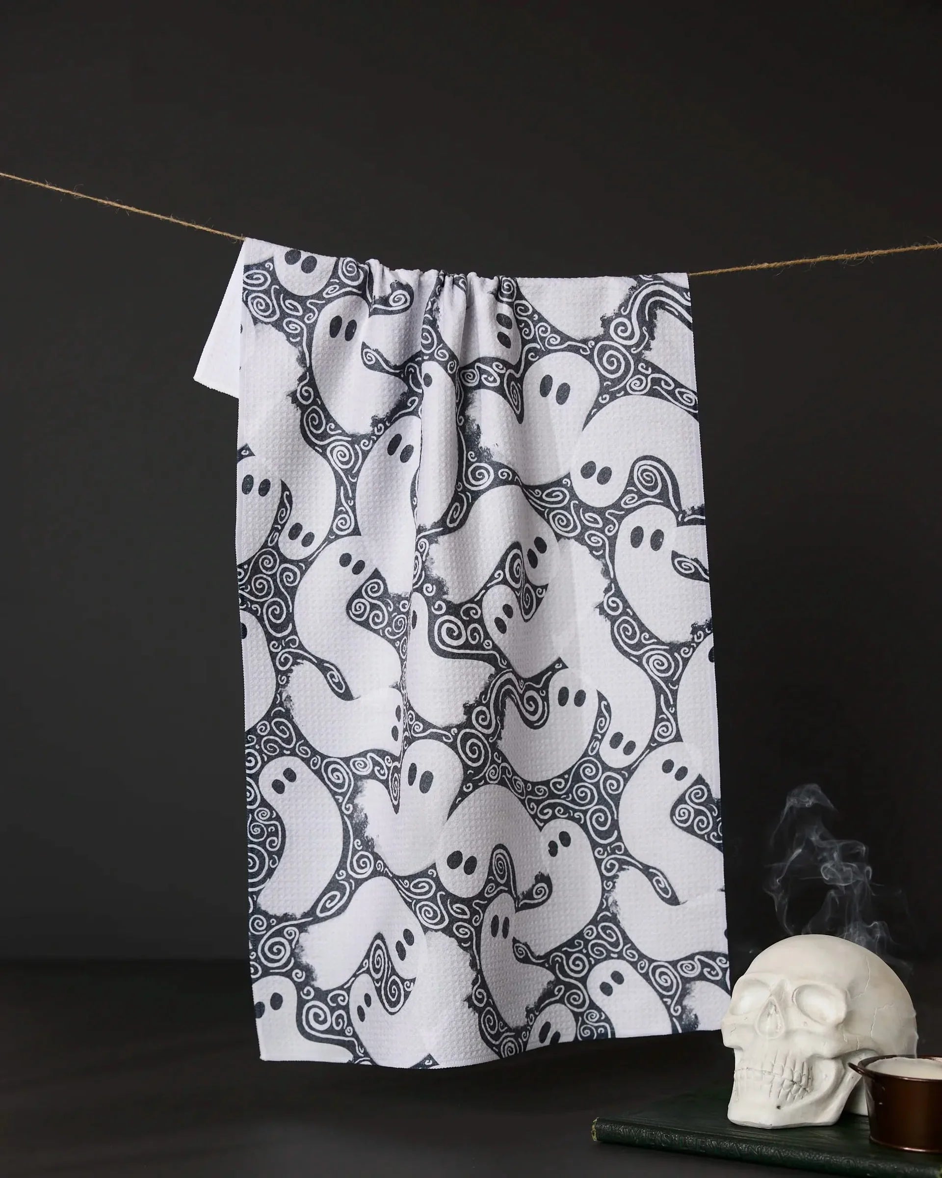 Swirling Ghosts Tea Towel