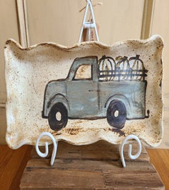 Etta B Pottery - Pumpkin Truck Tray