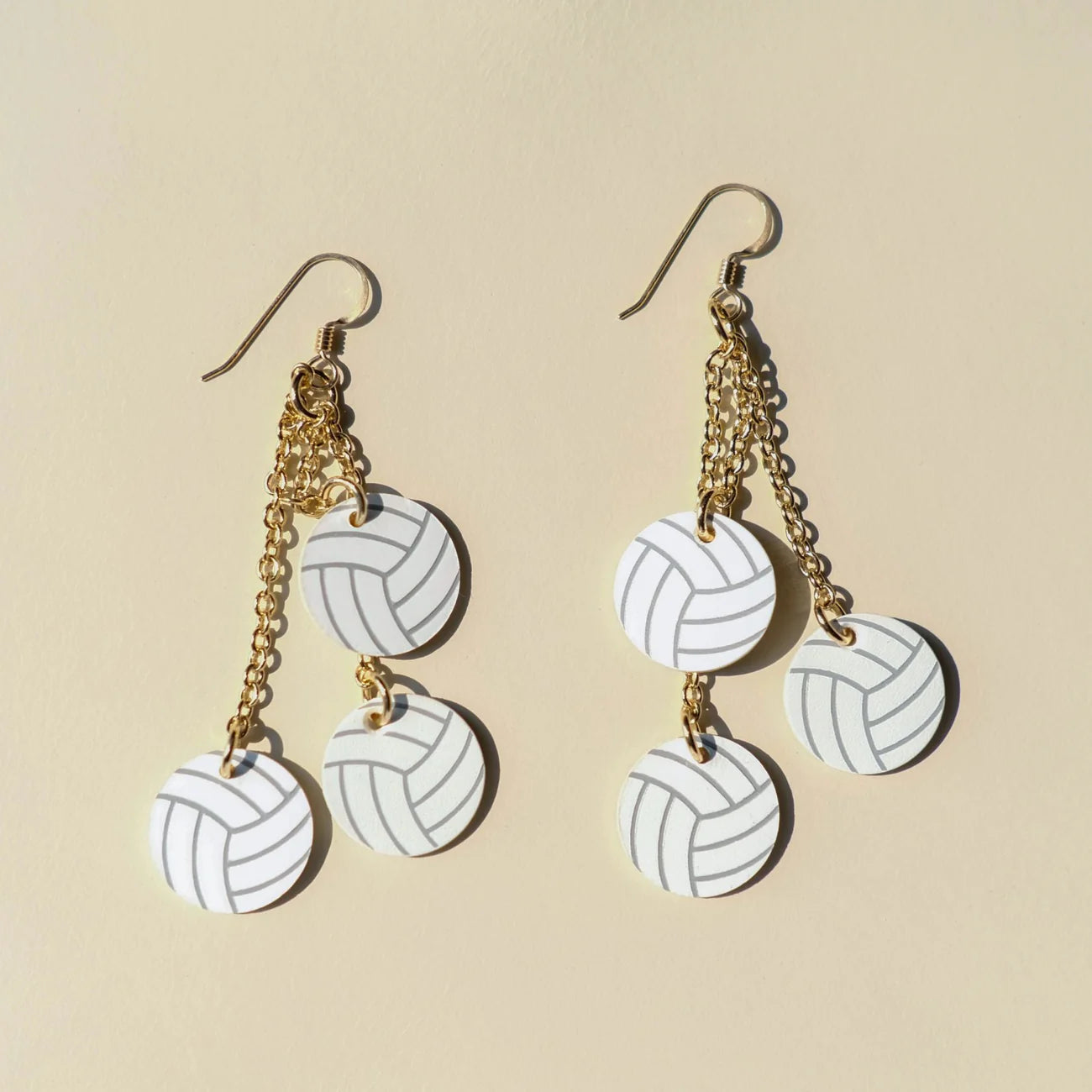 Now Serving Volleyball Earrings - Silver