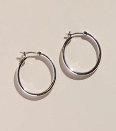 Nickel & Suede - Silver Halo Hoops