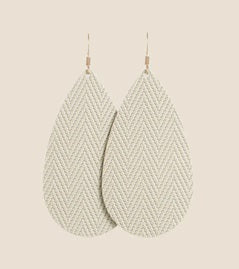 Nickel & Suede - Soft Pearl Teardrops
