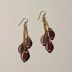 Touchdown Football Earrings - Silver