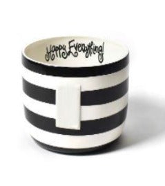 Black Stripe Happy Everything Big Bowl