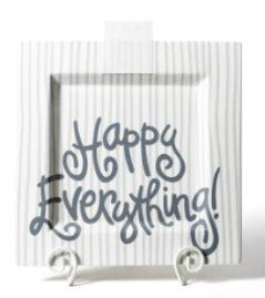 Stone Stripe Happy Everything Big Square Platter