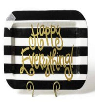 Load image into Gallery viewer, HE - Black Stripe Happy Everything Mini Rectangle Platter