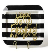 HE - Black Stripe Happy Everything Mini Rectangle Platter