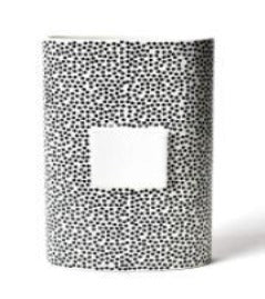 Black Small Dot Big Oval Vase
