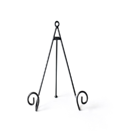 Large Swirl Plate Stand Black