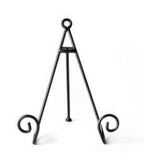 Medium Swirl Plate Stand Black