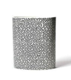 Black Small Dot Big Oval Vase