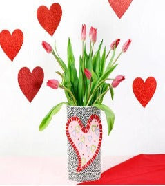 Black Small Dot Big Oval Vase