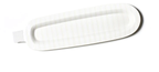 White Stripe Mini Skinny 17 Oval Entertaining Tray