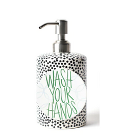 Black Small Dot Mini Cylinder Soap Pump