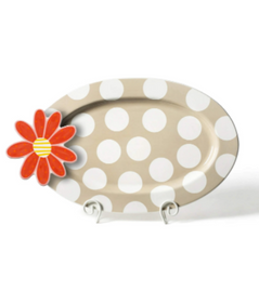 Neutral Dot Big 20 Oval Entertaining Platter